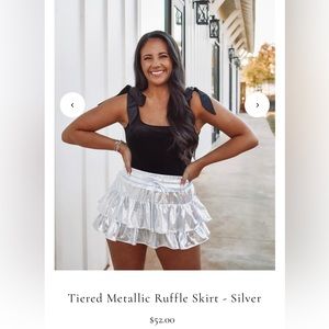 Metallic Ruffle Skirt